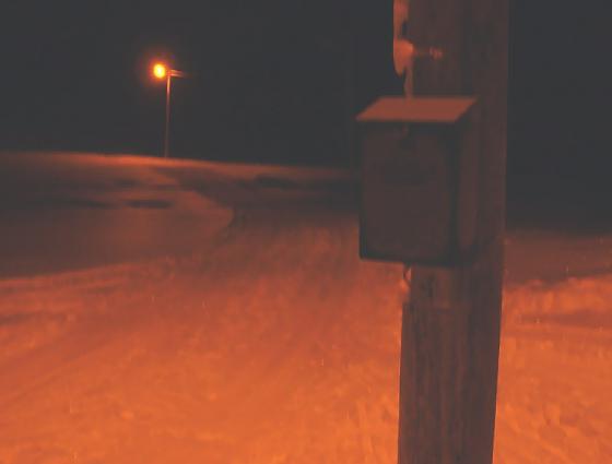 Her er det mulig å skrive seg opp i turboka. Boka ligger godt innpakka i postboksen. 