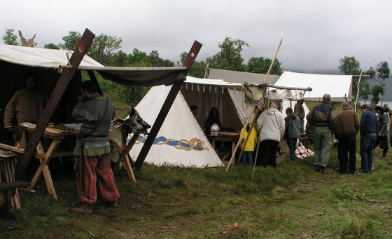 Salgstelt på rad og rekke.